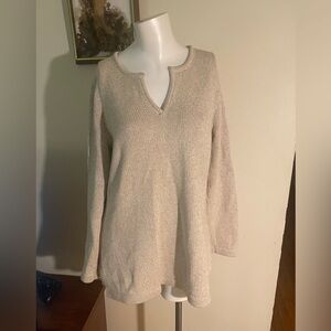 LL Bean Cozy Cream Knit Sweater
